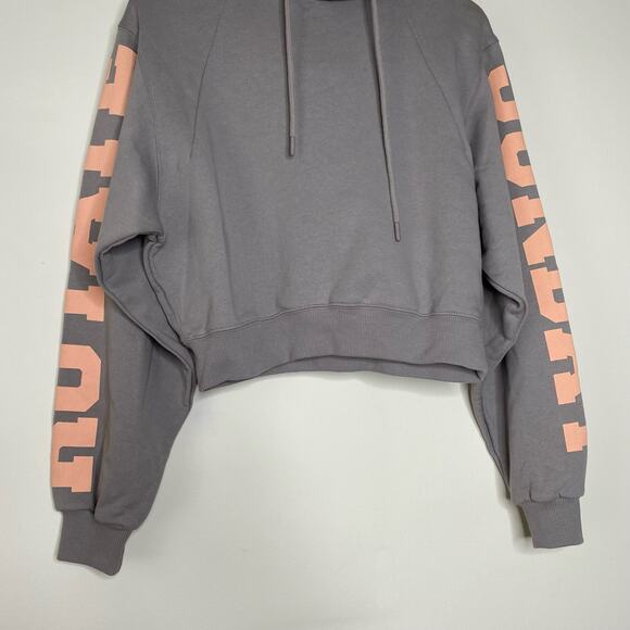 ROTATE BIRGER CHRISTENSEN Sunday Viola Organic Cotton Cropped Hoodie Medium - Picture 4 of 13